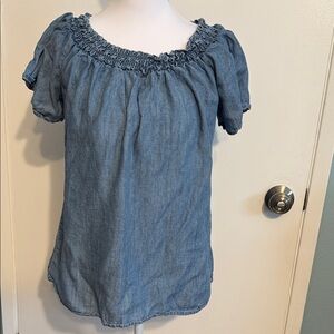 Michael Stars Chambray Blue Blouse